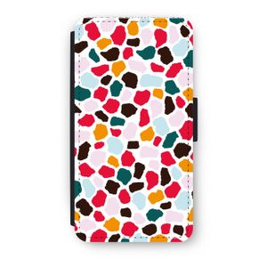 Colored Giraffe: iPhone X Flip Hoesje