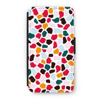 Colored Giraffe: iPhone X Flip Hoesje - thumbnail