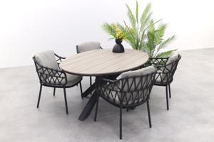 4 Seasons Calpi / GI Edison 180 x 115 cm. tafel - ovale tuinset