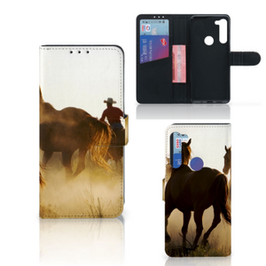 Motorola G8 Power Telefoonhoesje met Pasjes Design Cowboy