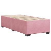 vidaXL Bedframe fluweel roze 90x200 cm