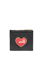 Love Moschino portefeuille en cuir artificiel à plaque logo - Noir