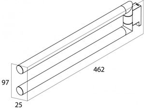 Tiger Bold Handdoekrek 2-Armig