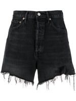 AGOLDE short Stella en jean à taille haute - Noir