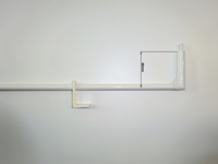 Duco bedieningstang B=60 1000mm Ral9001 (crème wit)