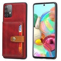 Samsung Galaxy A53 5G Retro Style Hoesje met Portemonnee - Rood - thumbnail