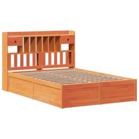 vidaXL Bedframe zonder matras massief grenenhout wasbruin 160x200 cm, bed, bed ombouw, boxspring, bedbodem, slaapkamermeubel, twijfelaar bed