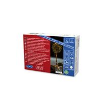 Konstsmide Led-lichtsnoer, met mica-effect, 120 amberkleurige diodes (60 gloeiend), 24 V buitentransformator, zwarte kabel - 3640-810