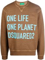 DSQUARED2 sweat One Life à col ras du cou - Marron