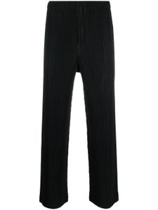 Homme Plissé Issey Miyake pantalon Mc March droit à design plissé - Noir