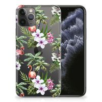 Apple iPhone 11 Pro TPU Hoesje Flamingo Palms - thumbnail