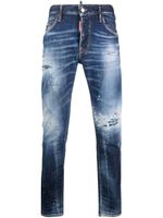 DSQUARED2 jean slim à effet usé - Bleu