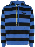 Maison Kitsuné hoodie à rayures - Bleu