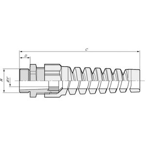 LAPP 53017840 Wartel Met beschermspiraal M25 Polyamide Zwart (RAL 9005) 25 stuk(s)