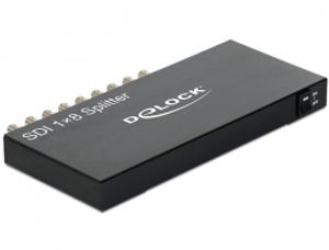 Delock 93253 8 poorten SDI-splitter Met metalen behuizing 1920 x 1080 Pixel Zwart