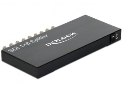 Delock 93253 8 poorten SDI-splitter Met metalen behuizing 1920 x 1080 Pixel Zwart