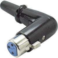 Kash 55026 XLR-connector Koppeling, haaks Aantal polen: 3 Zwart 1 stuk(s)