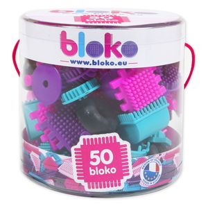 Boti Bloko Nopper Bouwblokken Roze, 50dlg.