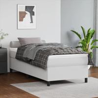 Boxspring met matras kunstleer wit 90x200 cm SKU: V3144585 - thumbnail