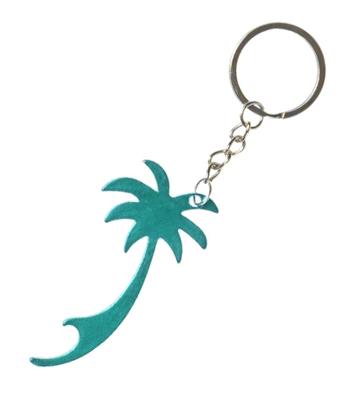 LG Imports sleutelhanger/flesopener palmboom 7 cm turquoise LG Imports sleutelhanger/flesopener palmboom 7 cm turquoise