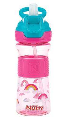 Nuby beker Flip It zachte tuit 360 ml roze/blauw Nuby beker Flip It zachte tuit 360 ml roze/blauw