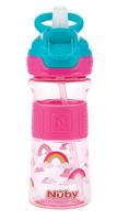 Nuby beker Flip It  zachte tuit 360 ml roze/blauw
