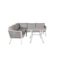 Nest outdoor Elly 2 delige tuin loungeset lichtgrijs - met zitkussens