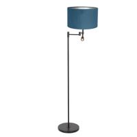 Steinhauer Strakke schemerlamp Stanger met blauw velvet 7192ZW - thumbnail