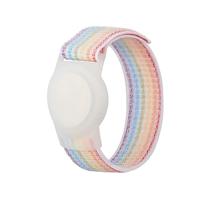 By Qubix - AirTag nylon loop bandje - S/M - Multicolor - Geschikt voor kinderen