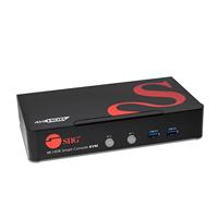 SIIG 2-poorts HDMI 2.0 4K HDR KVM-switch slimme console met USB 3.0 multimedia (CE-H25511-S1)