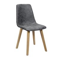 Eetkamerstoel 'Kent' Wax / PU, kleur zwart