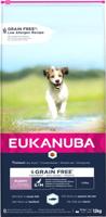 Eukanuba Grain Free hondenvoer voor kleine en middelgrote rassen, allergeenarm recept, 12 kg