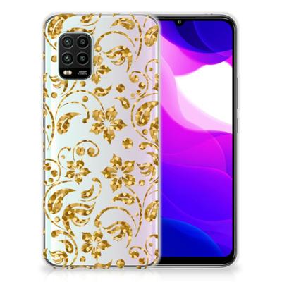 Xiaomi Mi 10 Lite TPU Case Gouden Bloemen