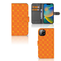 iPhone 14 Plus Telefoon Hoesje Batik Oranje