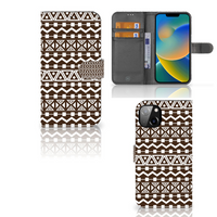 iPhone 14 Plus Telefoon Hoesje Aztec Brown - thumbnail