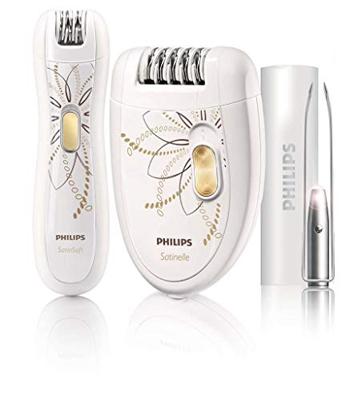 Philips Depilación de Edición Limitada HP6540 - Depiladora (120-240V) Acero inoxidable. Color Blanco