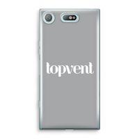 Topvent Grijs Wit: Sony Xperia XZ1 Compact Transparant Hoesje