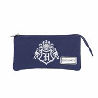 Harry Potter Pencil Case Hogwarts Logo Blue - thumbnail