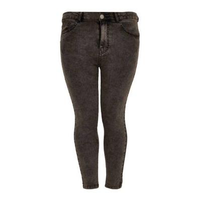 Yoek high waist skinny jeans grijs