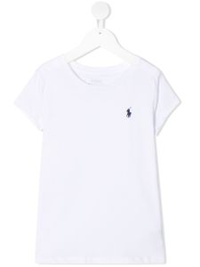 Ralph Lauren Kids t-shirt à logo brodé - Blanc