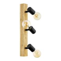 EGLO Townshend 3 Oppervlak-spotverlichting Zwart, Bruin