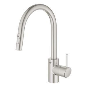 GROHE Concetto Keukenkraan - uittrekbare uitloop - 2 straalsoorten - supersteel geborsteld 31483DC2