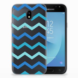 Samsung Galaxy J3 2017 TPU bumper Zigzag Blauw