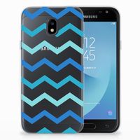 Samsung Galaxy J3 2017 TPU bumper Zigzag Blauw - thumbnail