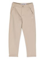 TRUSSARDI JUNIOR pantalon droit à logo brodé - Tons neutres