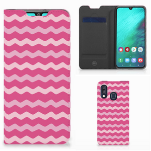 Samsung Galaxy A40 Hoesje met Magneet Waves Pink