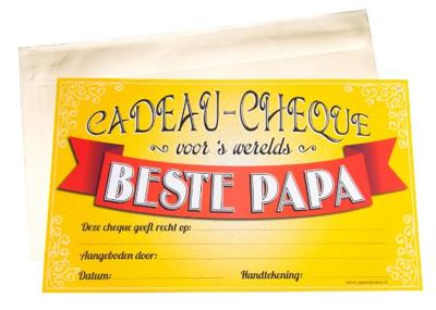 cadeaucheque Papa 34,5 cm papier geel/rood cadeaucheque Papa 34,5 cm papier geel/rood