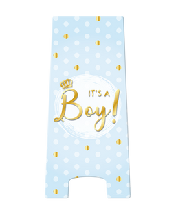 Waarschuwingsbord It&apos;s A Boy Blauw/Goud