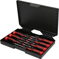 KS Tools 500.7165 Precisie-schroevendraaierset PH en zaagsnede, 7-dlg