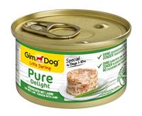 GimDog Pure Delight kip en lam - Eiwitrijke hondensnack, met mals vlees in heerlijke gelei - 12 blikken (12 x 85 g)